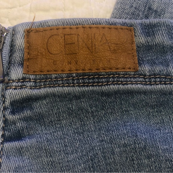 CENIA high rise fringed stretch convijean blue jeans boutique size 14 - Picture 6 of 10
